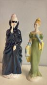 Two Royal Doulton bone china figurines, Masque HN2554 and Lorna HN2311