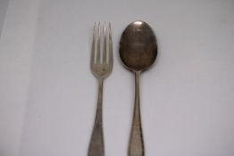 Matching silver spoon & fork Birmingham hallmark d