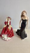 Two Royal Doulton and Royal Worcester bone china figurines