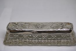 Silver lidded bedroom trinket box - Silver weight