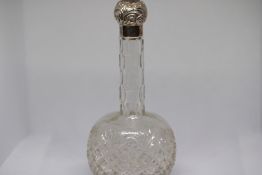 Silver topped bedroom bottle
