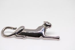 Art deco style cat brooch