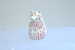 Royal crown derby hamster with gold stopper