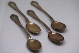 4 Silver teaspoons Birmingham hallmark date letter