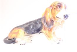 Large Ceramic basset hound figure