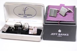 3 Pairs of designer cufflinks