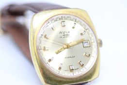 Vintage Avia Matic manual wind wristwatch, current
