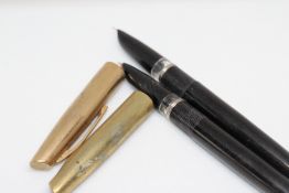 2x Fountain pens with possible gold nibs