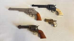 Set of Four Decorative Replica Revolvers