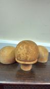 Set of 3 Wooden Millinery Hat Blocks