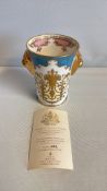The Royal Collection Golden Jubilee 2002 limited edition lionhead bone china beaker, no. 634/2500