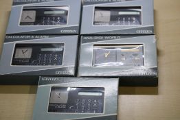 5x Vintage Citizen calculator alarm