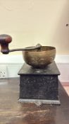 Cast-Iron and Brass Hand-Crank Coffee Grinder