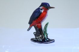 Anita Harris kingfisher signed in gold