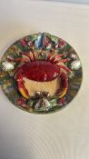 Portuguese Majolica crab plate