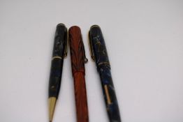 3x lay's pens, 2x fountain pens 1x ball point