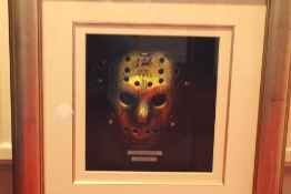 Kane Hodder Signed Jason Voorhees Mask, framed with COA