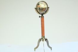 Mini table top globe with leather tripod