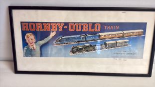 Framed Hornby-Dublo Train advertising print, numbered 59/200