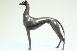 Bronze Greyhound dog 12'' tall