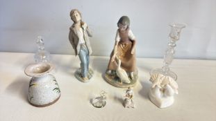 Group of Royal Doulton and mixed decorative ceramics and glass