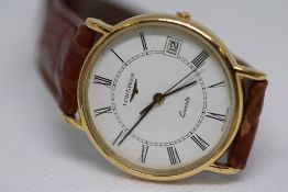 Gents Longines Swiss Made Gold Plated Quartz Watch
