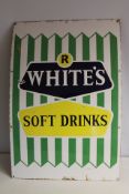 Original White’s Soft Drinks enamel advertising sign (51cm x 75cm)