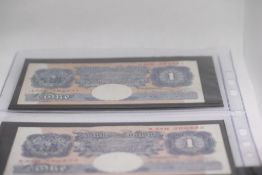 3 Bank of England 1 pound notes & united states 1