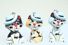 Lorna Bailey set of 3 musketeers cats