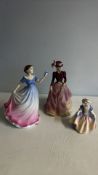 Royal Doulton and Coalport porcelain figurines