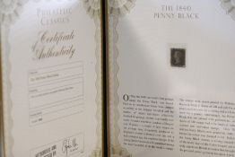The 1840 Penny black stamp with coa issued by West