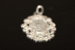 Silver watch chain fob