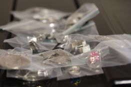 Assorted silver earrings