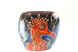Anita Harris small seahorse vase signed in gold