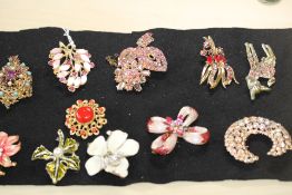 Collection of pin brooches