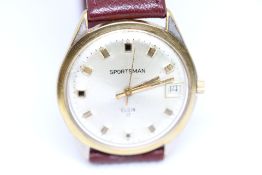 Gents Elgin sportsman gold plated watch with date