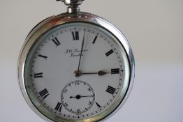 J.W. Benson silver pocket watch Ludgate Hill London overwound