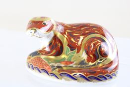 Royal crown derby otter silver stopper