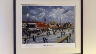 Bernard McMullen BEM, Burnden Park signed limited-edition print (03/500)