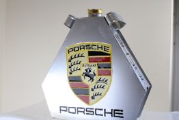 Silver Porsche petrol can