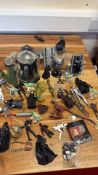 A group of Star Wars: The Mandalorian figures and playset accessories