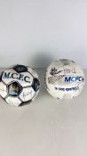 2 Manchester City F.C. Autographed Footballs (including Le Coq Sportif Size 5)