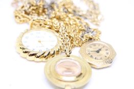 3 Pendant watches, 2 Swiss mechanicals & 1 quartz