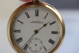 Waltham gold plated pocket watch A.F
