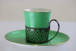 Paragon china & silver cup & saucer