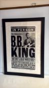 Framed B.B. King Manchester Concert Poster (24 June 2009)