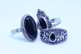 3 Silver rings
