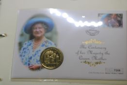 The Royal family Coin first day cover album - 10 p
