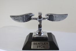 Chrome flying Bentley B 1926 on base