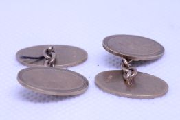 9ct Gold cufflinks Weight 8.5g